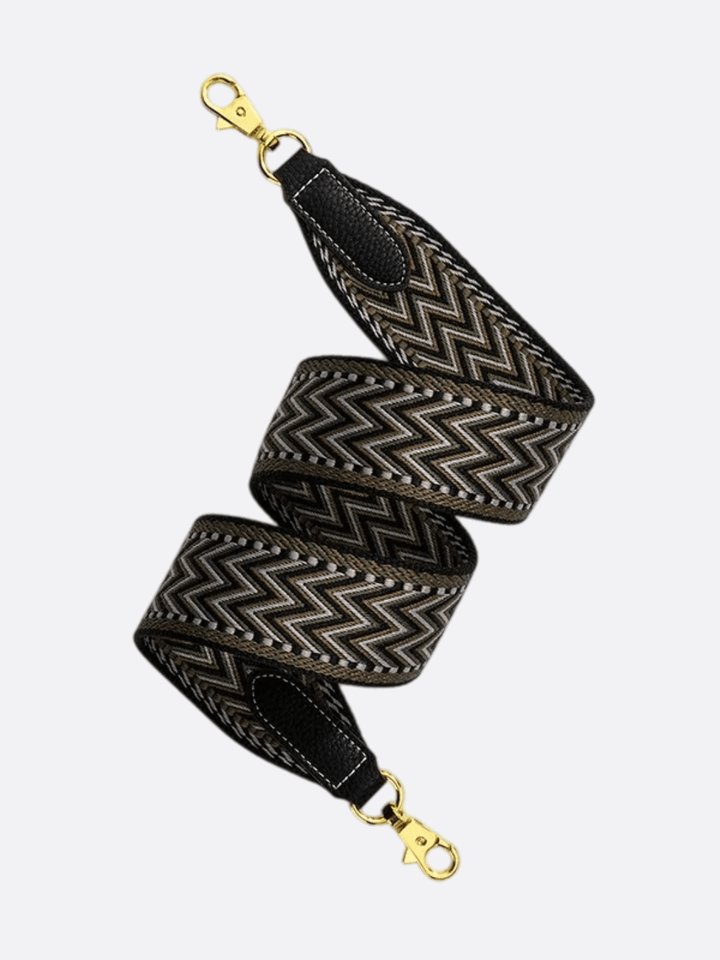 bandoulière noir avec mousqueton doré