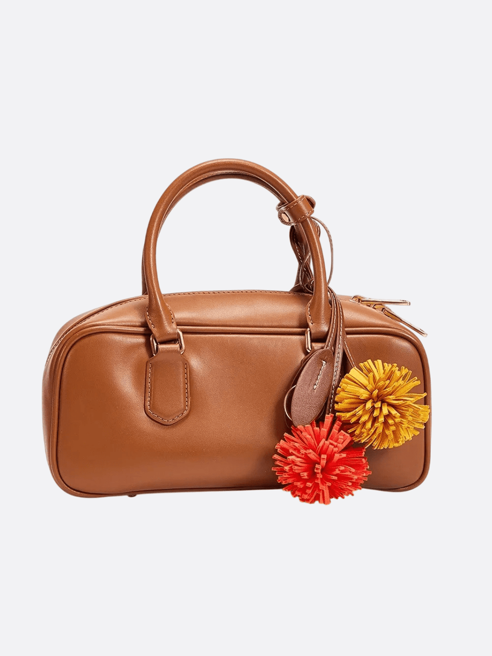 bijou de sac pompon cuir