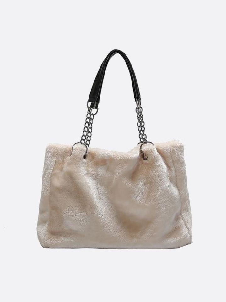 Cabas anse chaine blanc