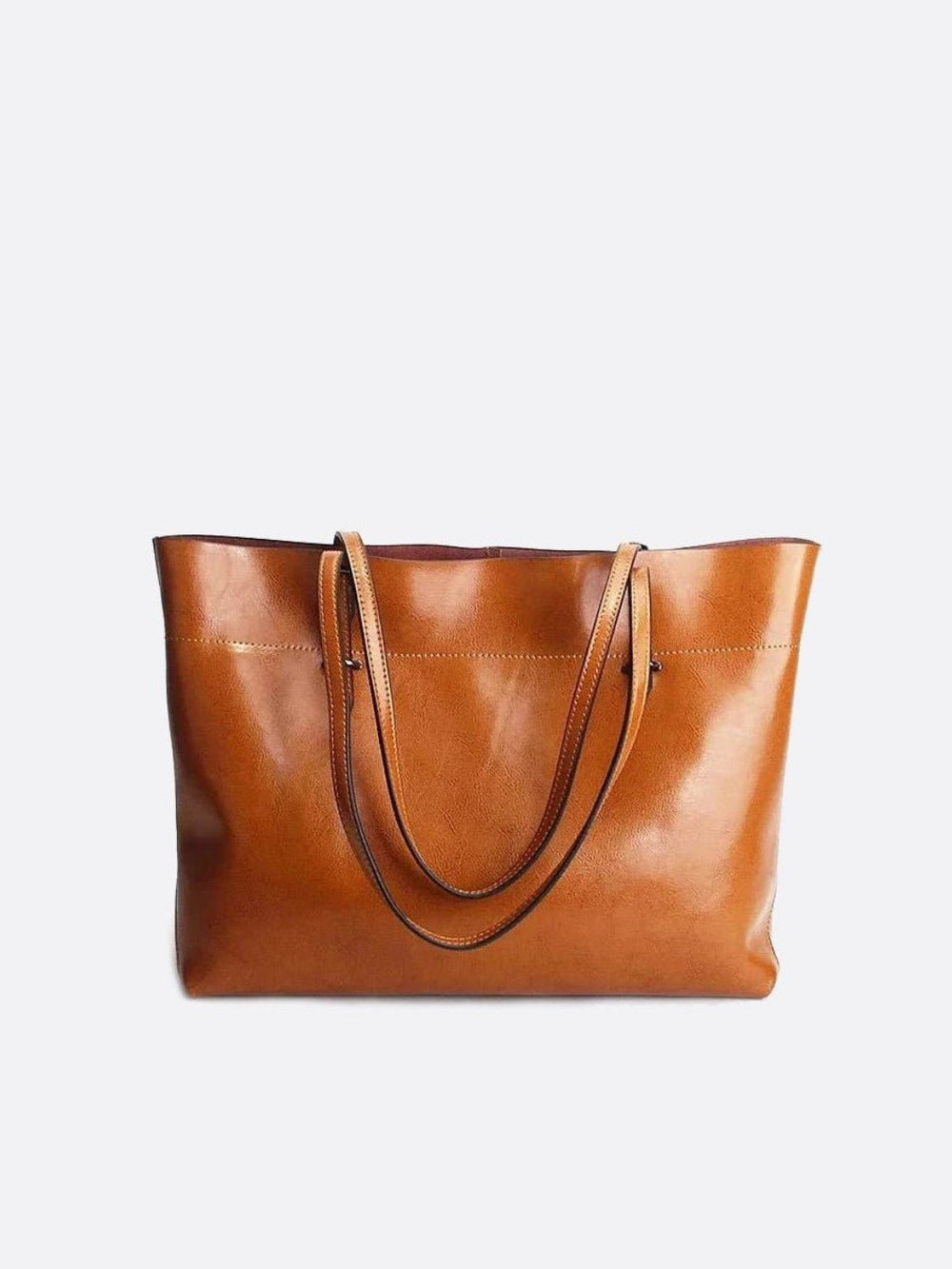 Cabas cuir camel
