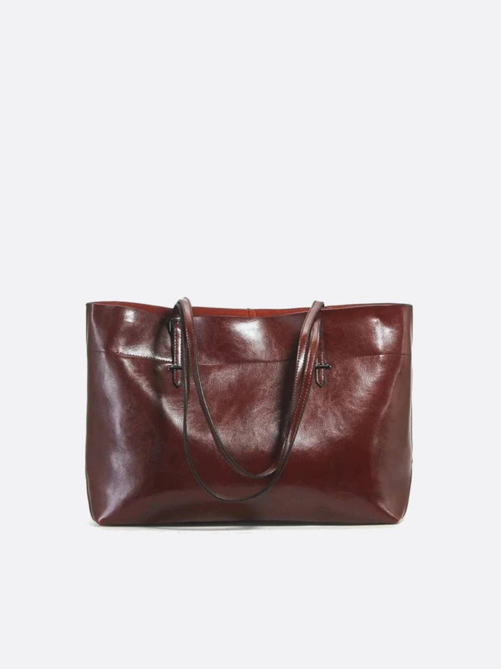 cabas cuir marron