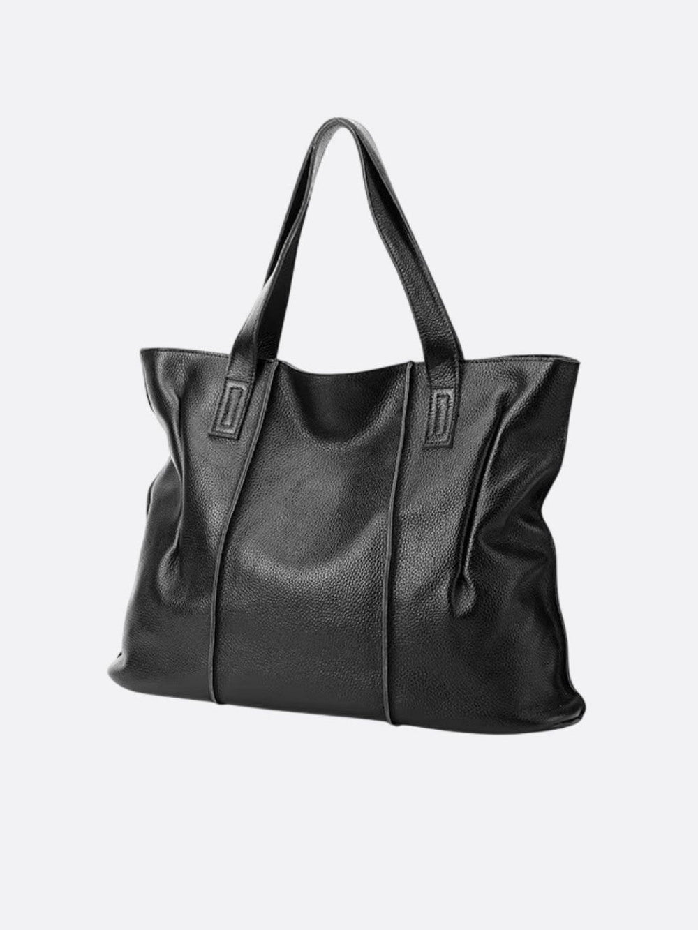 grand sac cabas cuir noir femme