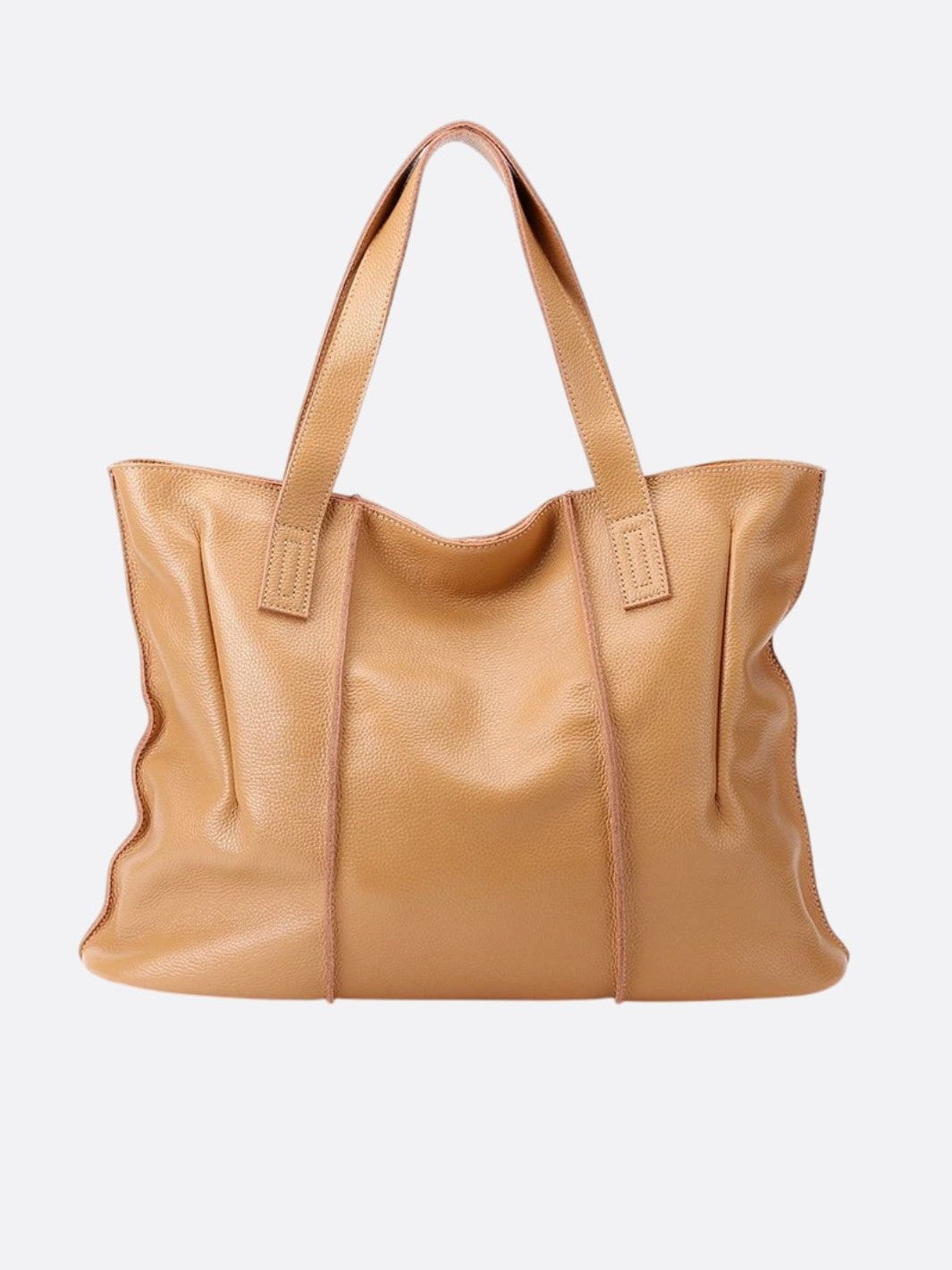 cabas cuir beige