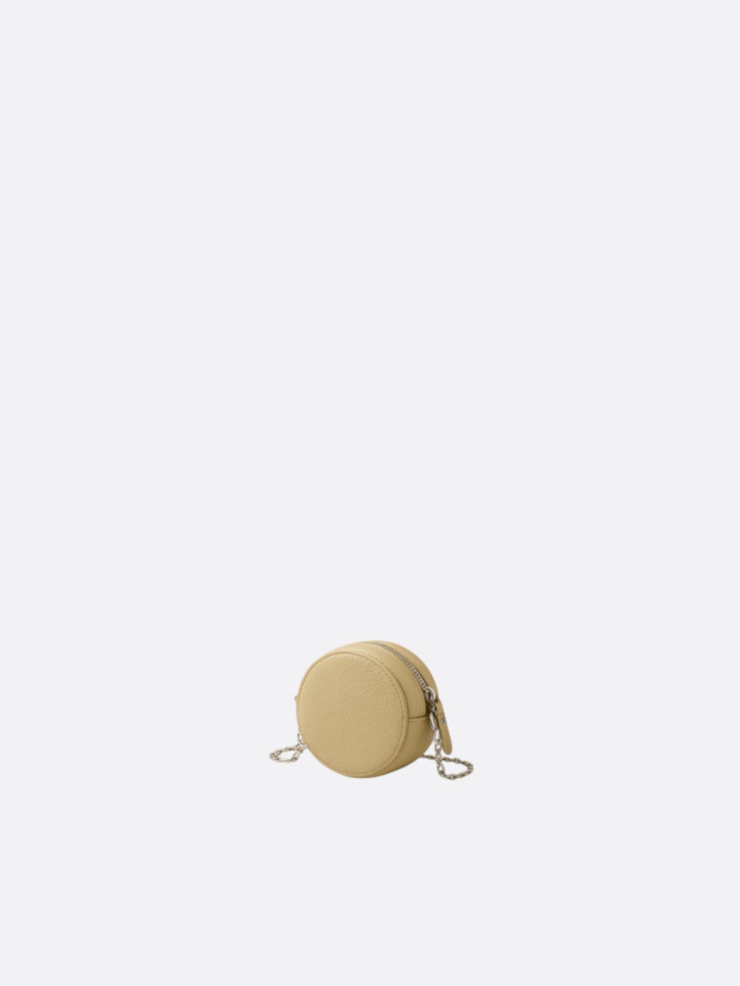 mini sac cuir chaine beige