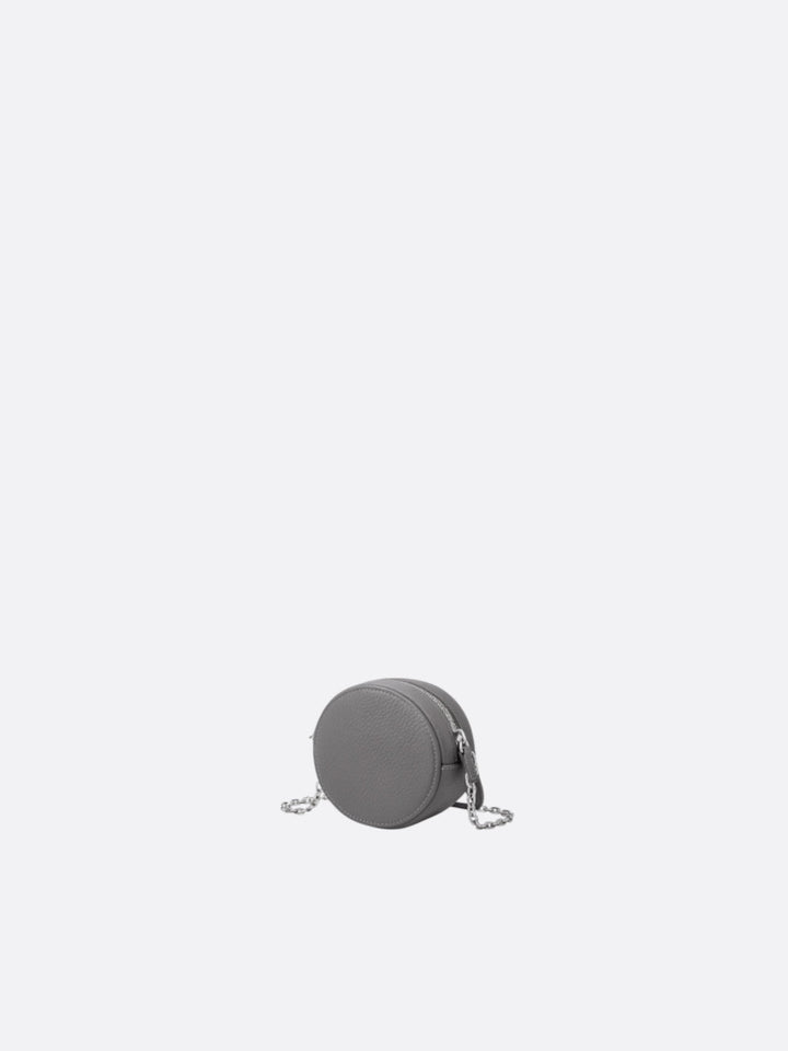 mini sac cuir chaine gris
