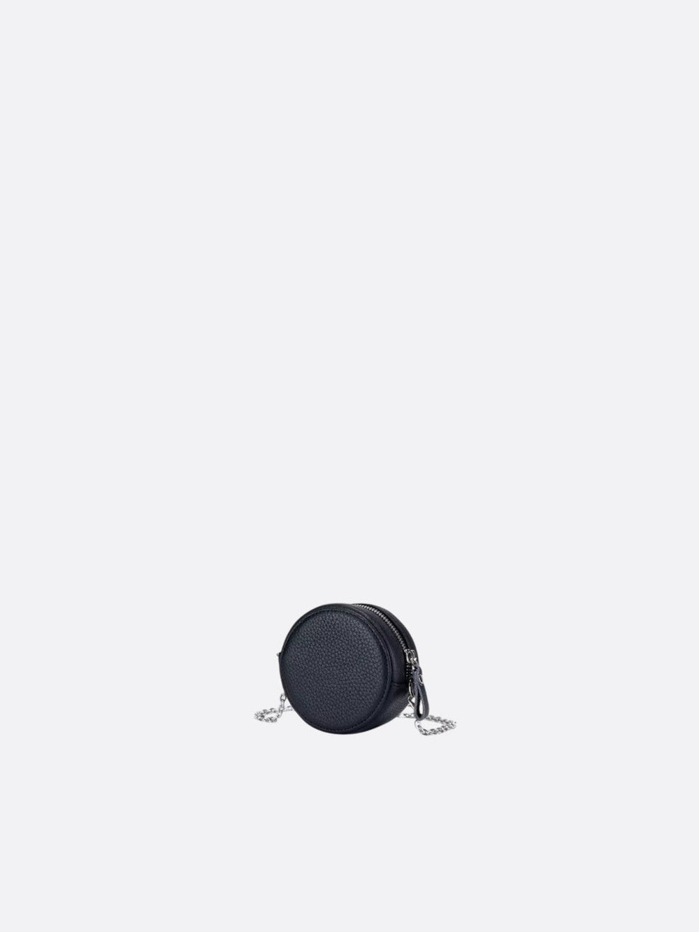 mini sac cuir chaine noir