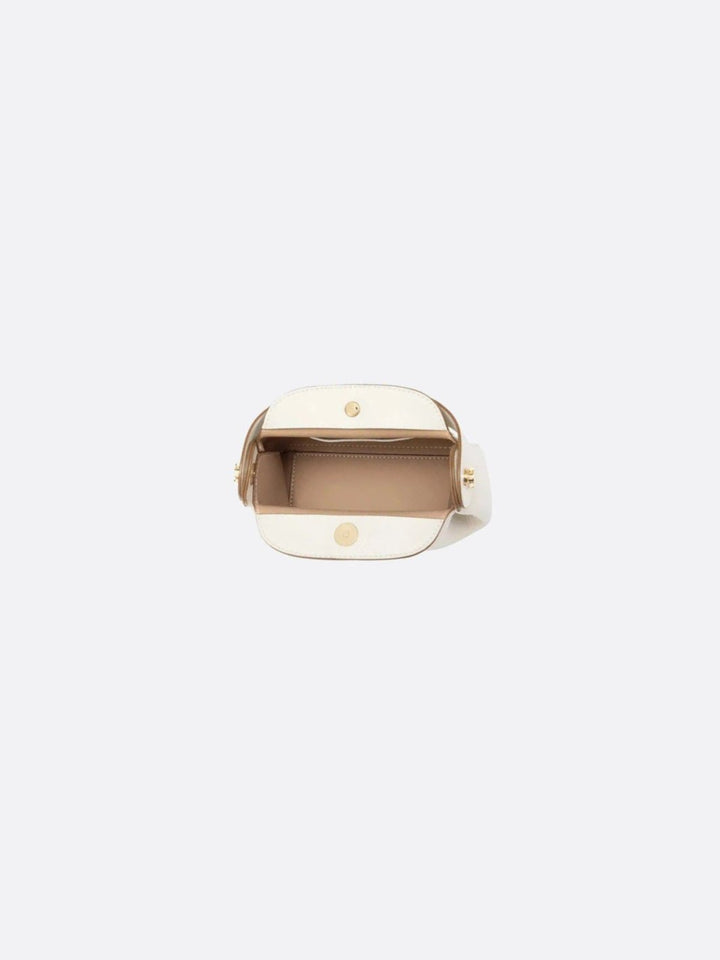 Small white leather handbag 