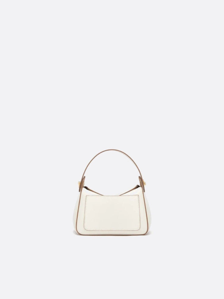 Small white leather handbag 
