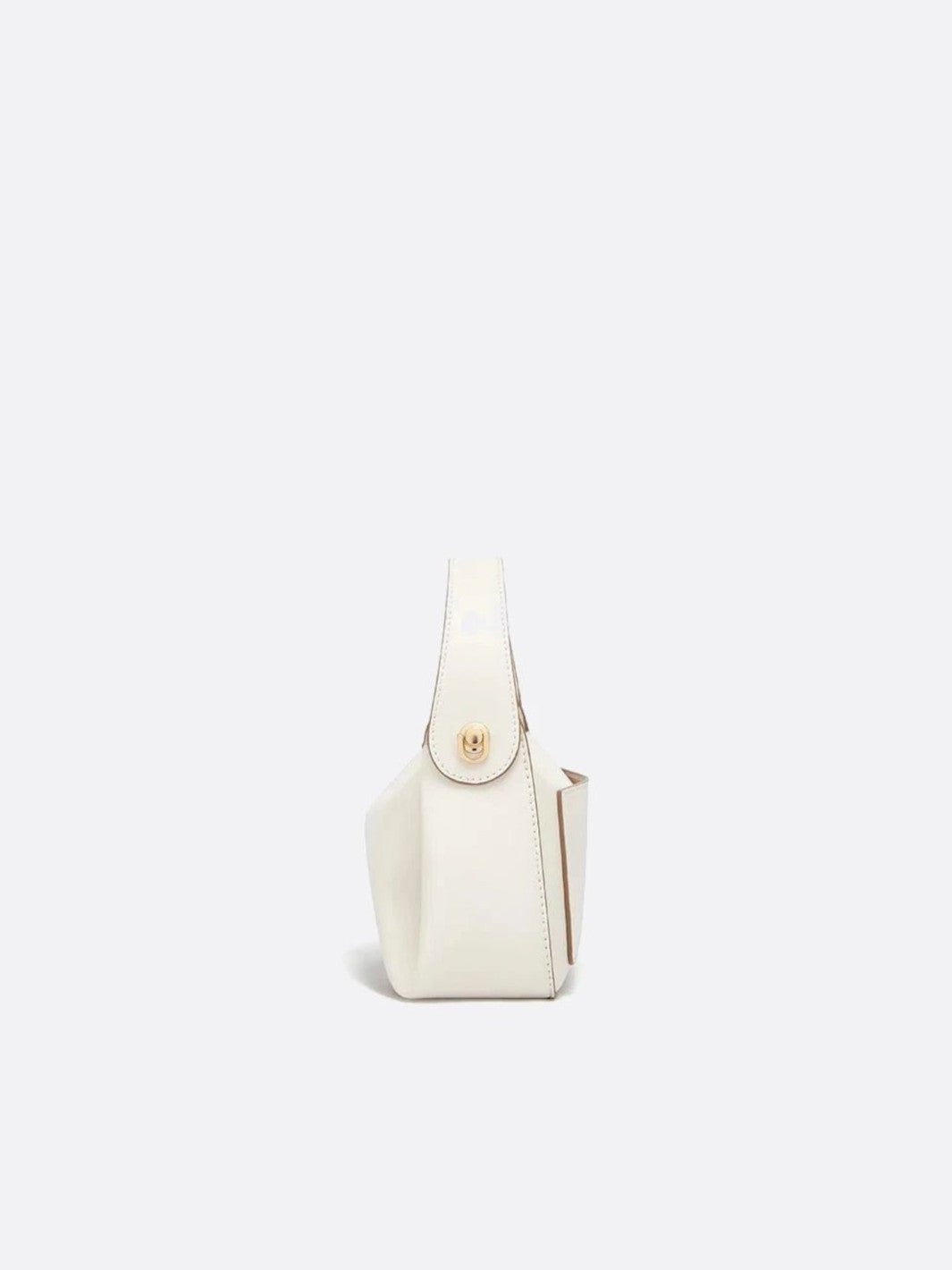 Small white leather handbag 