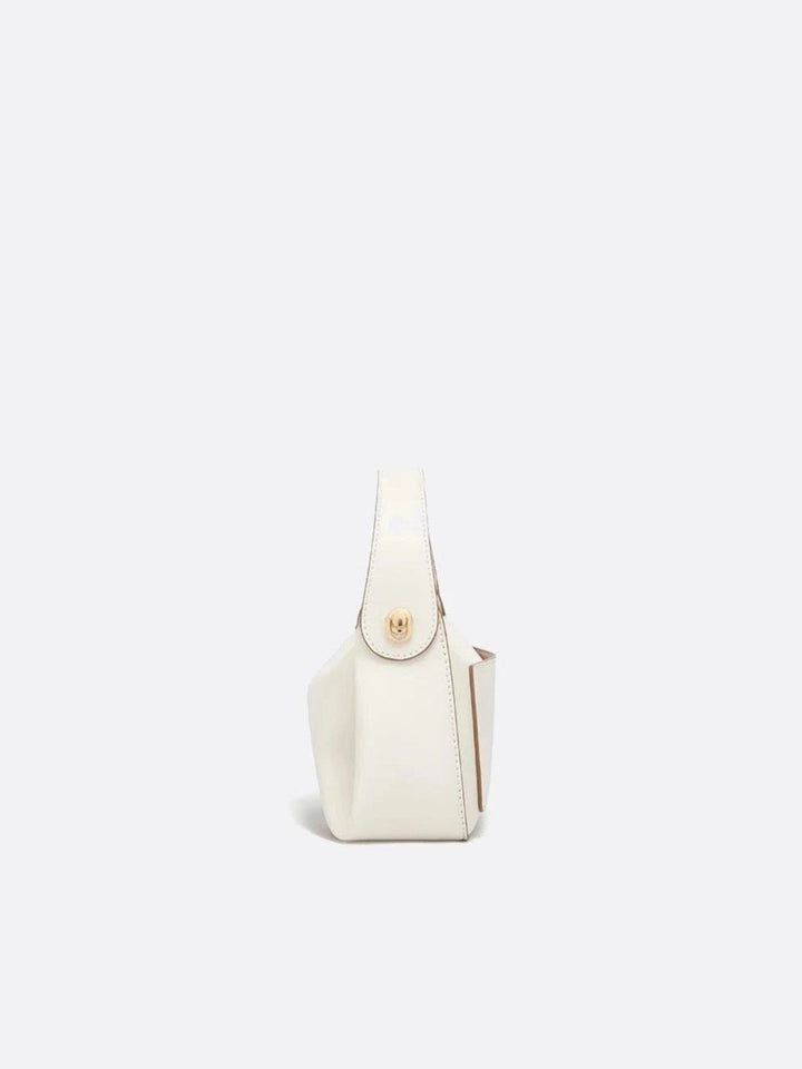 Small white leather handbag 
