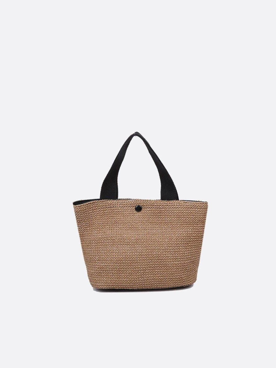 Petit sac à main en paille noir