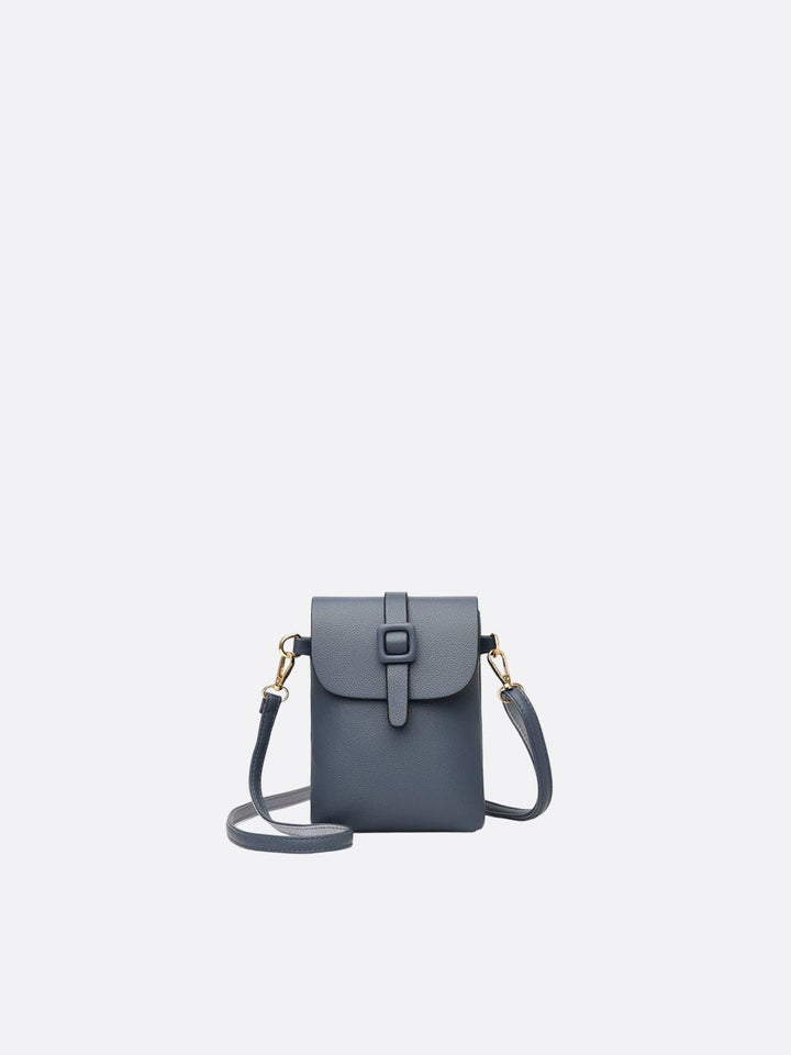pochette téléphone bandoulière bleu canard
