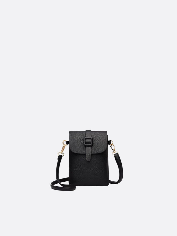 pochette téléphone bandoulière noir