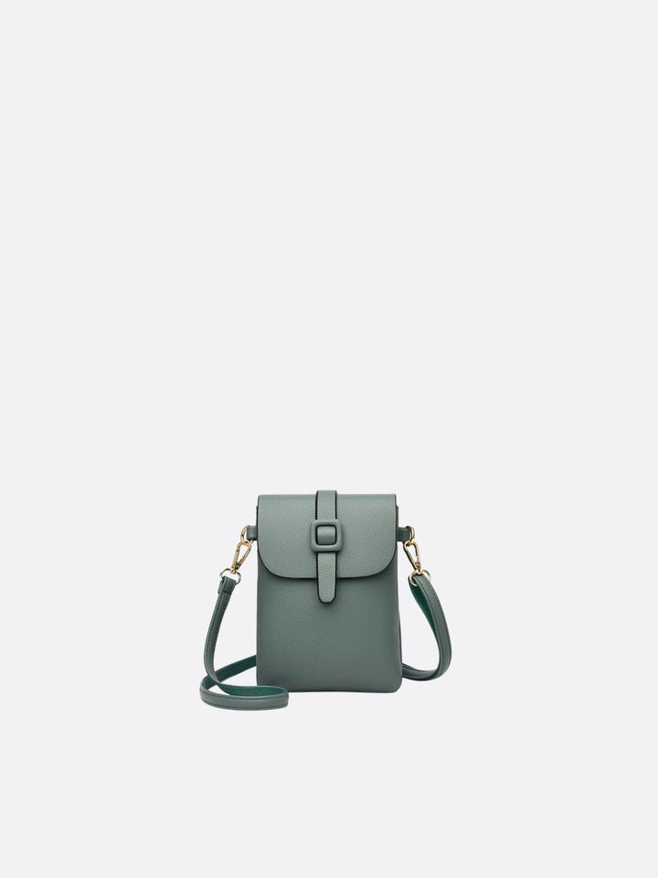 pochette téléphone bandoulière vert
