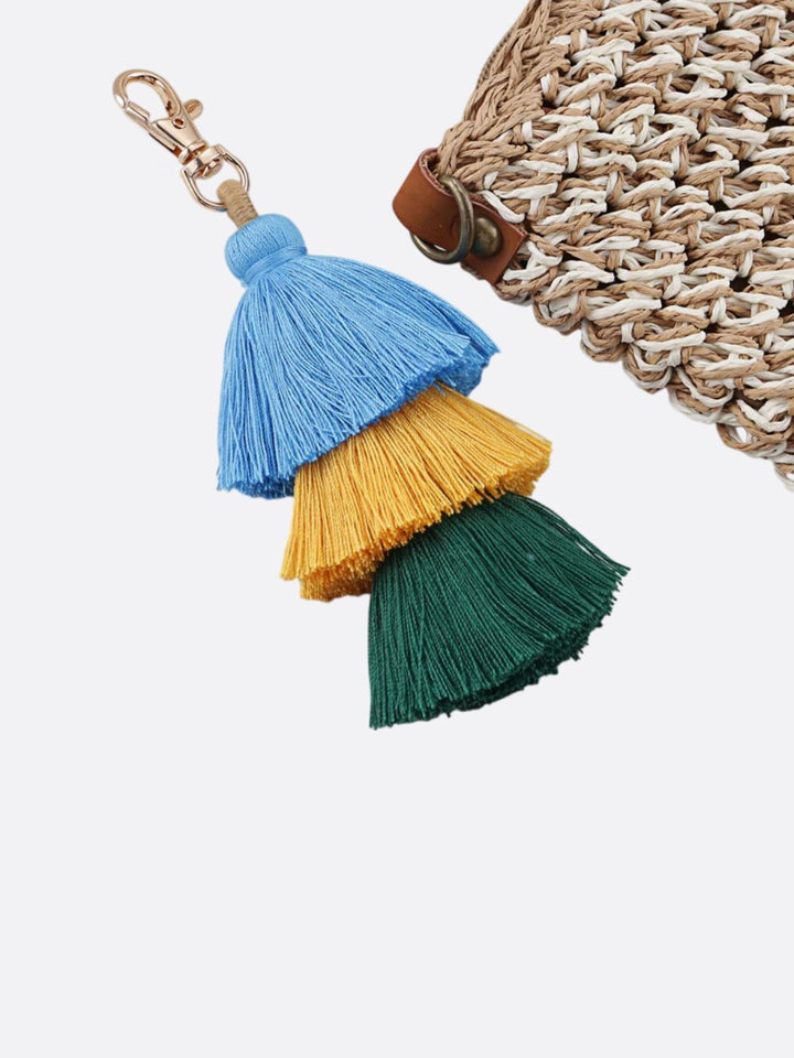 Pompon pour sac jaune moutarde