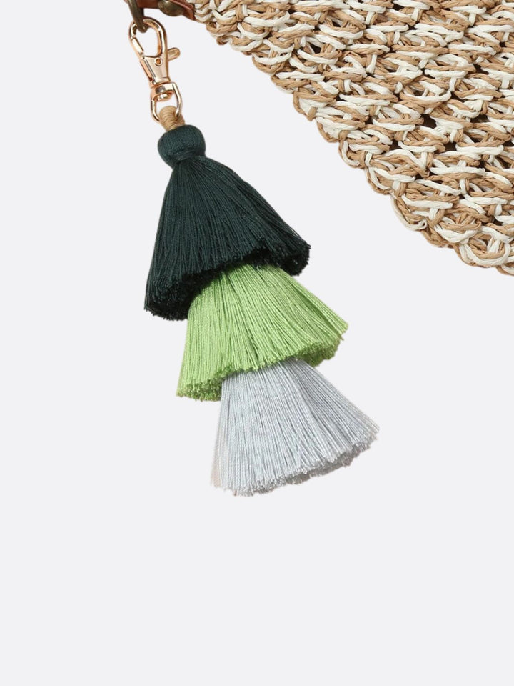 Pompon pour sac vert anis