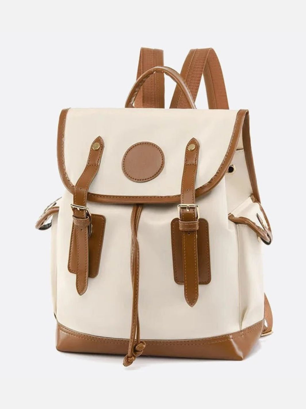 Sac à dos toile et cuir femme