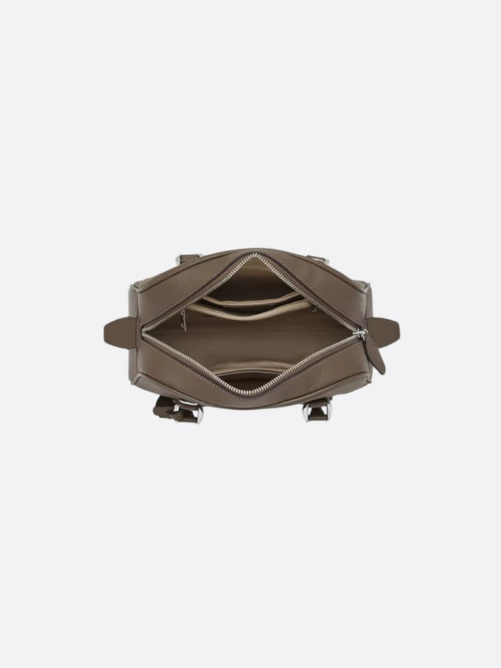 Leather bowling handbag<br> Navarra