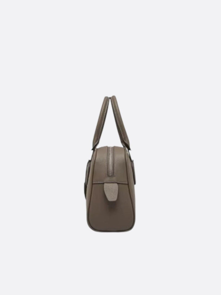 Leather bowling handbag<br> Navarra