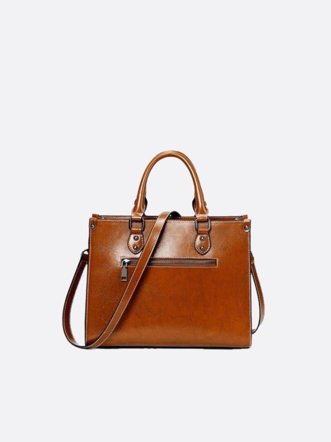 Vintage leather tote handbag<br>Galvani