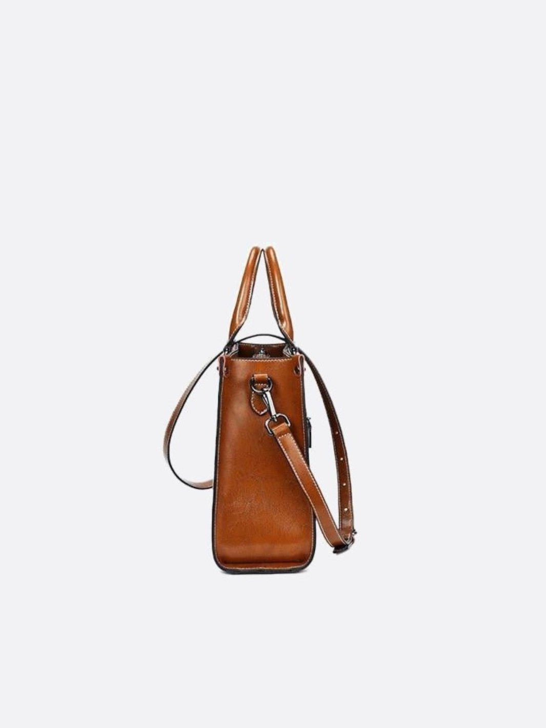 Vintage leather tote handbag<br>Galvani