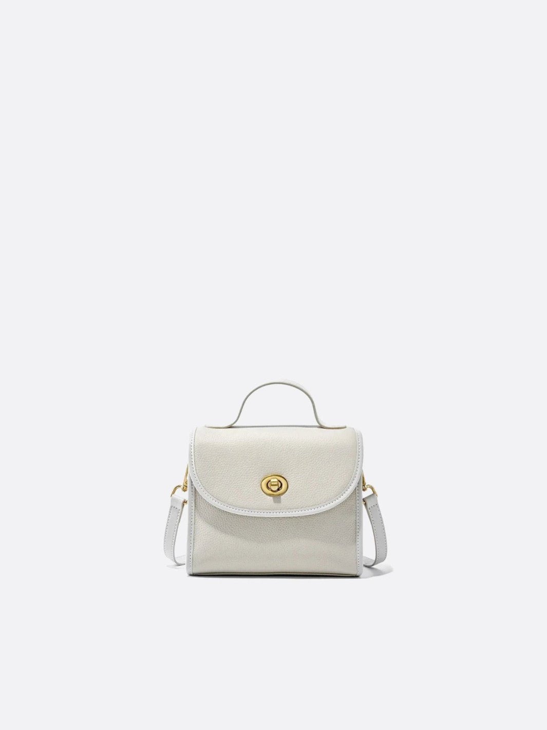 Sac à main carré cuir blanc