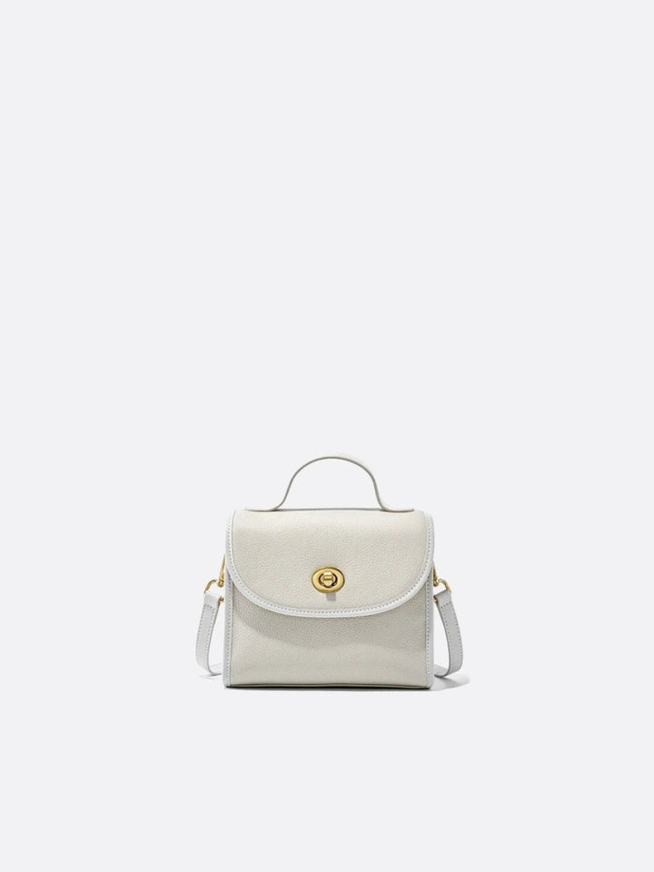 Sac à main carré cuir blanc