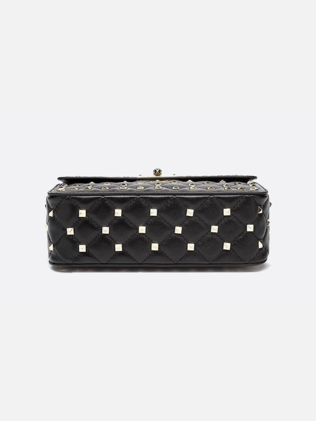 Black studded handbag