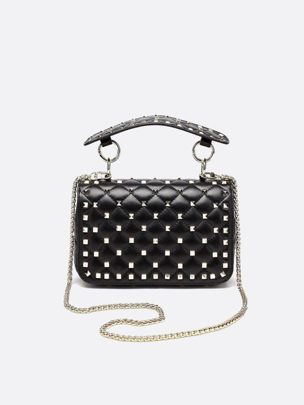 Black studded handbag