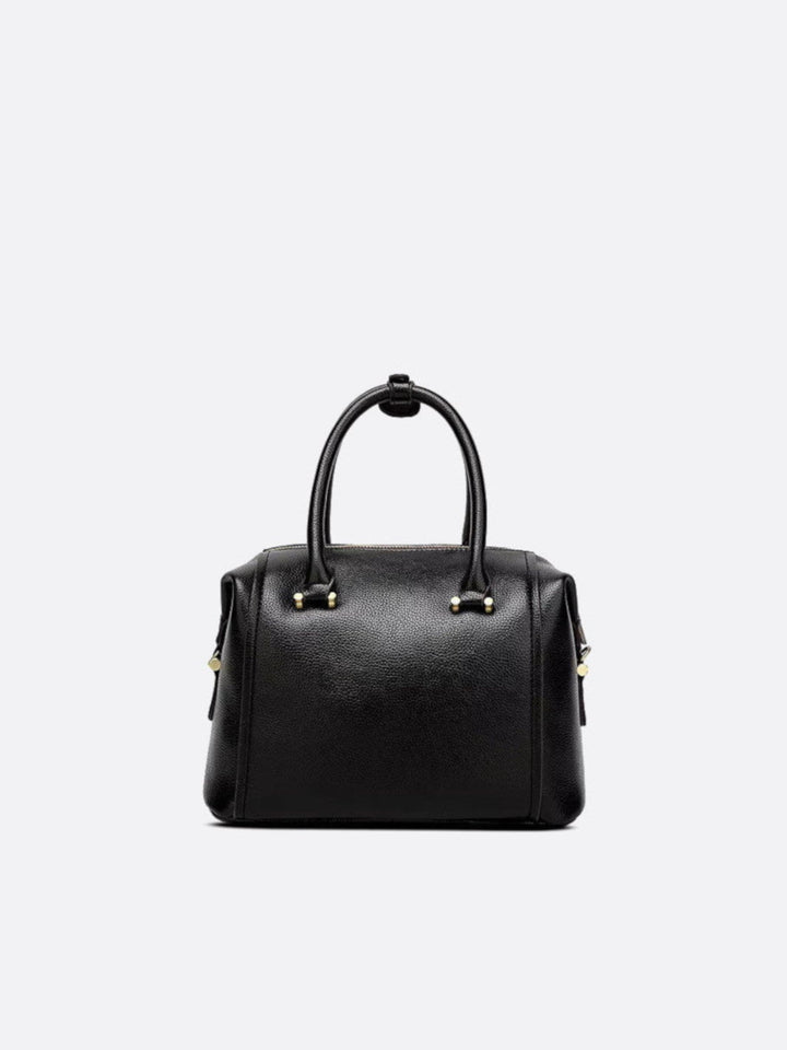 Bowling-shaped leather handbag<br> Milano