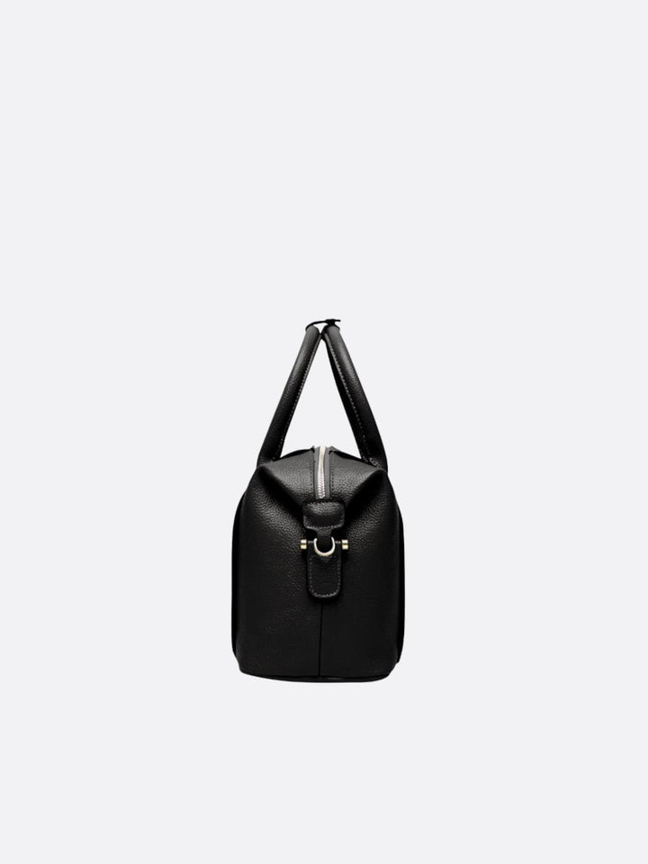 Bowling-shaped leather handbag<br> Milano