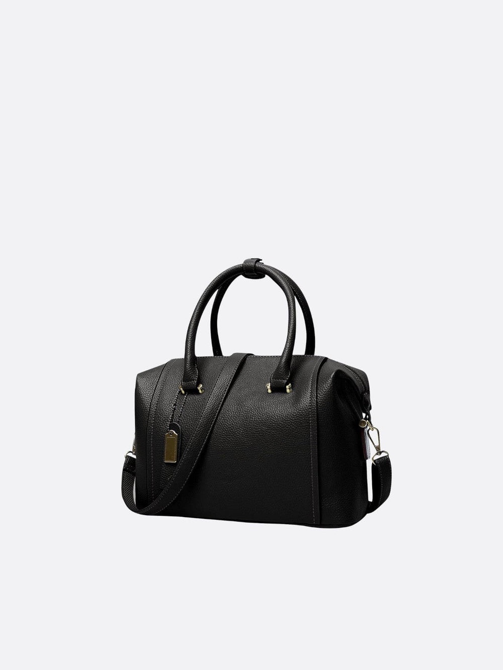 sac à main cuir noir bowling 
