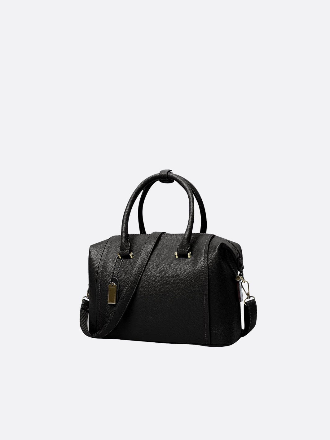 sac à main cuir noir bowling 