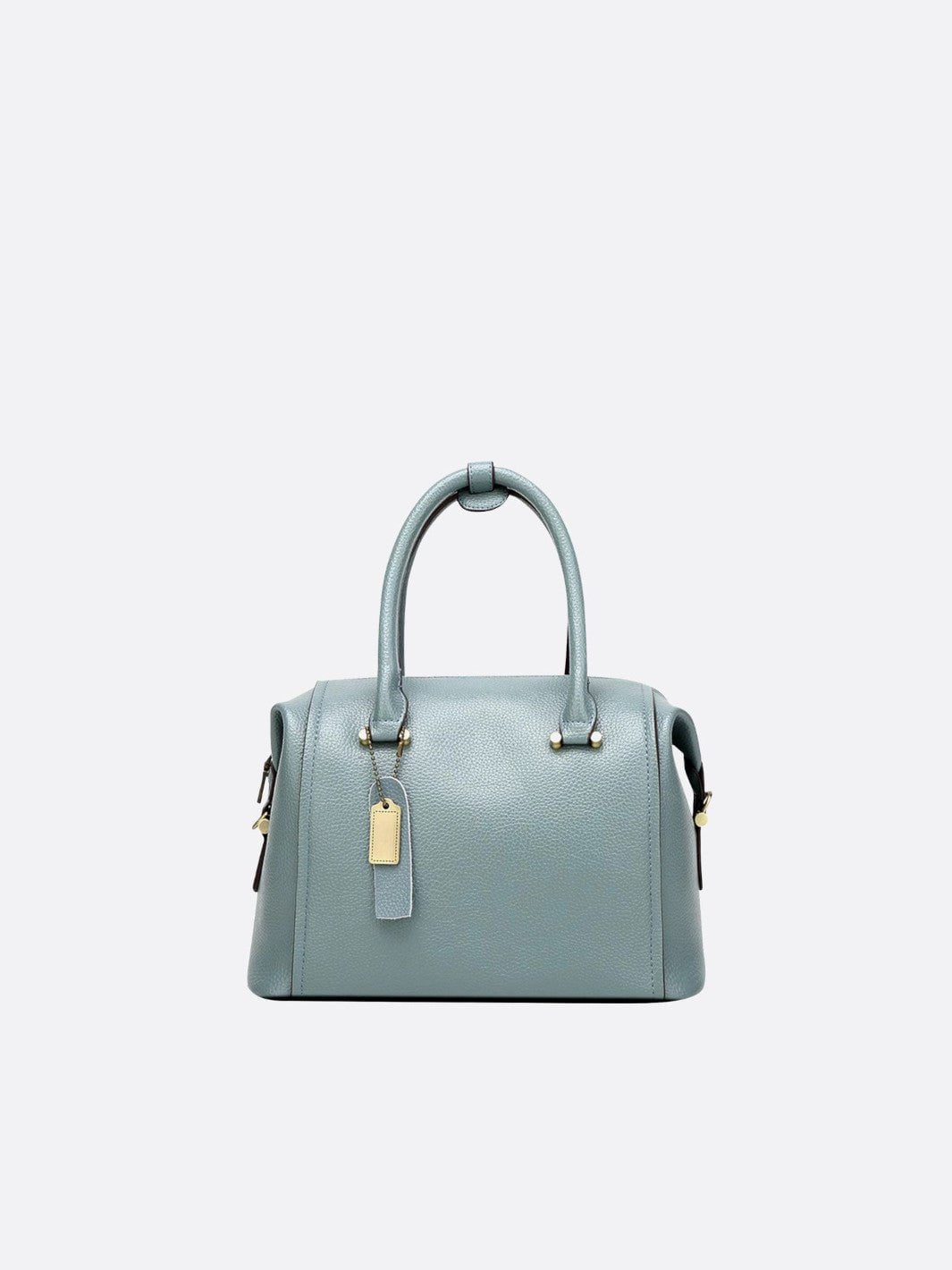 sac à main cuir bleu turquoise bowling
