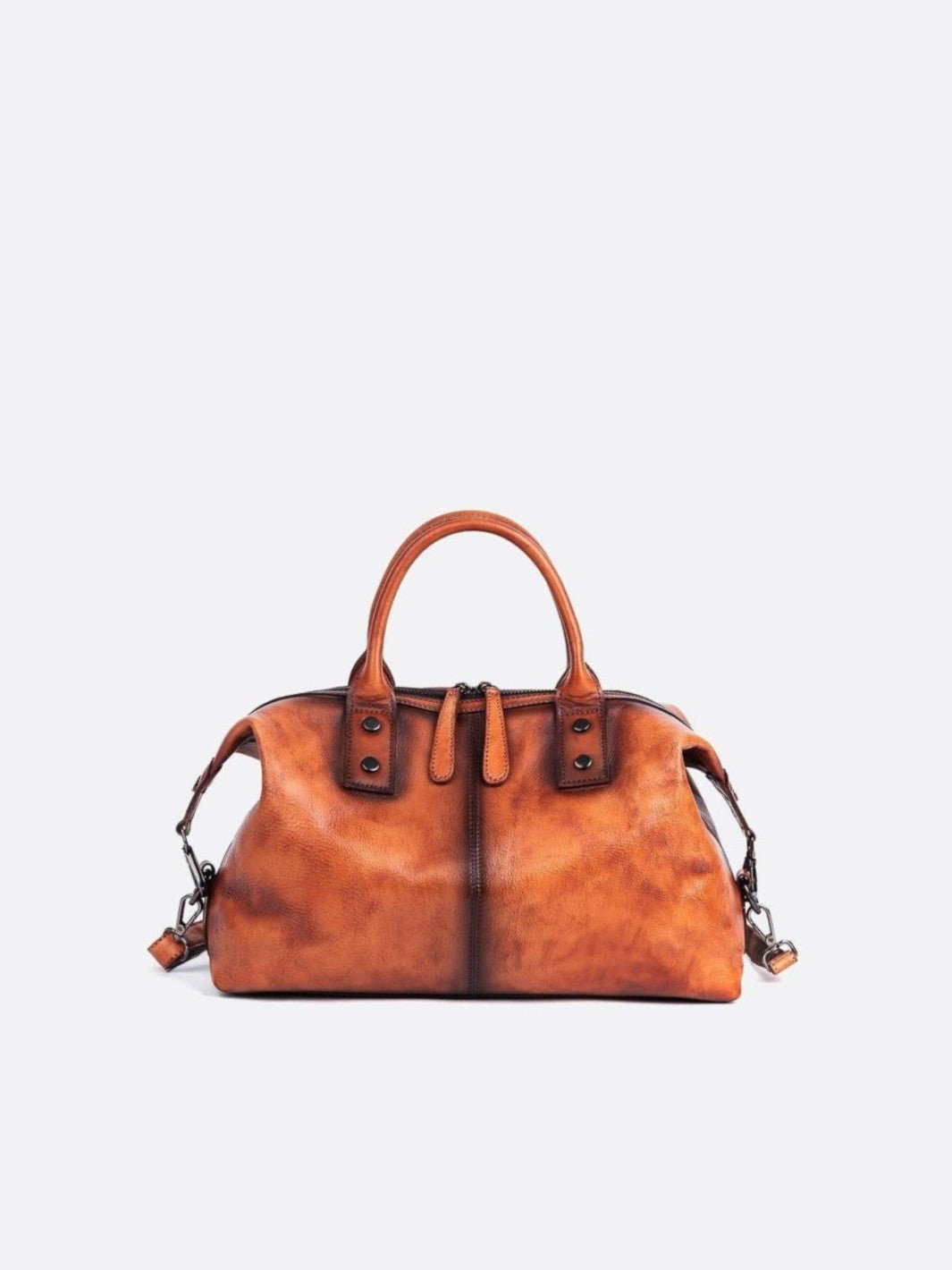 Sac à main cuir vintage camel
