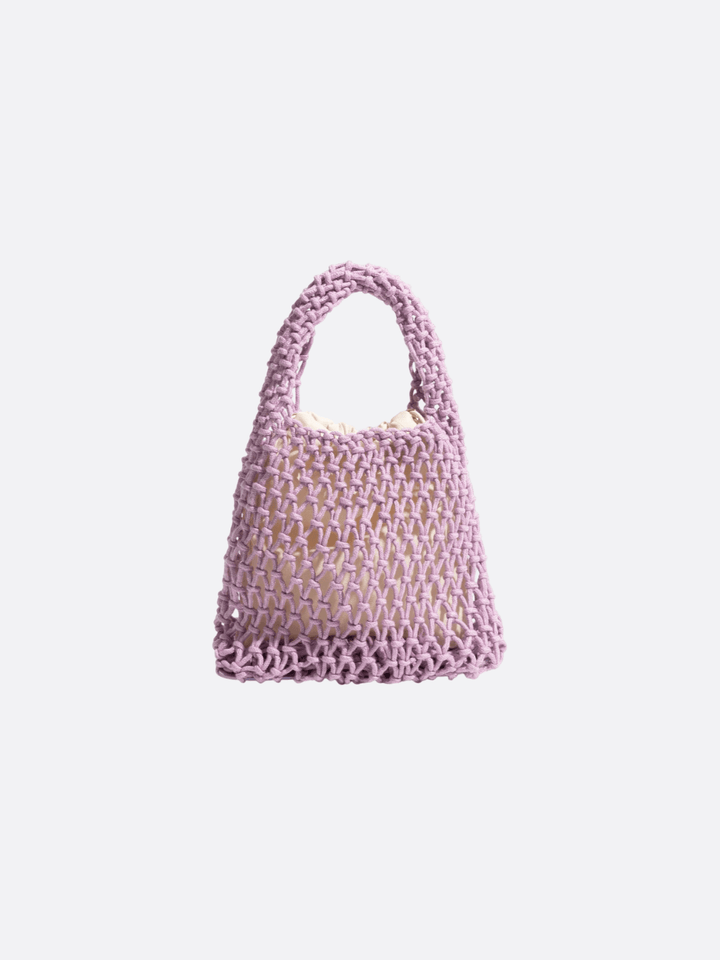 sac à main filet rose pâle