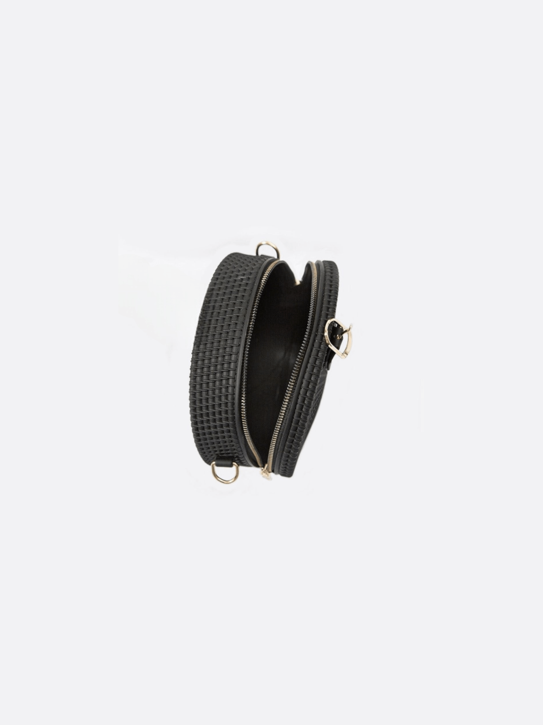 Round leather handbag<br>Amira
