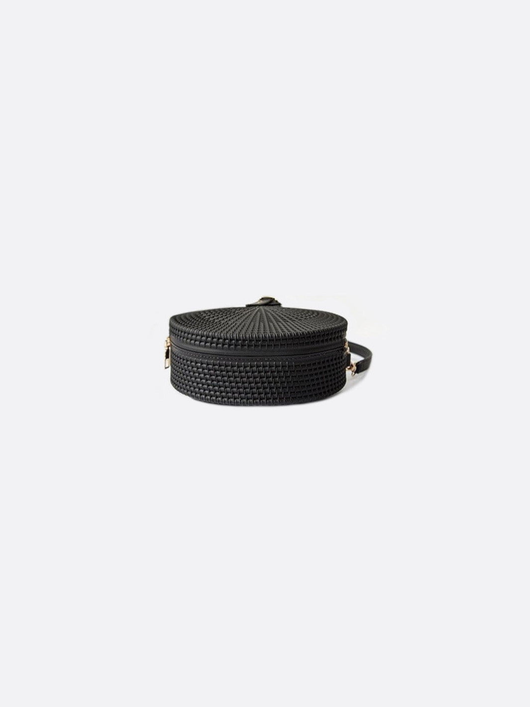 Round leather handbag<br>Amira