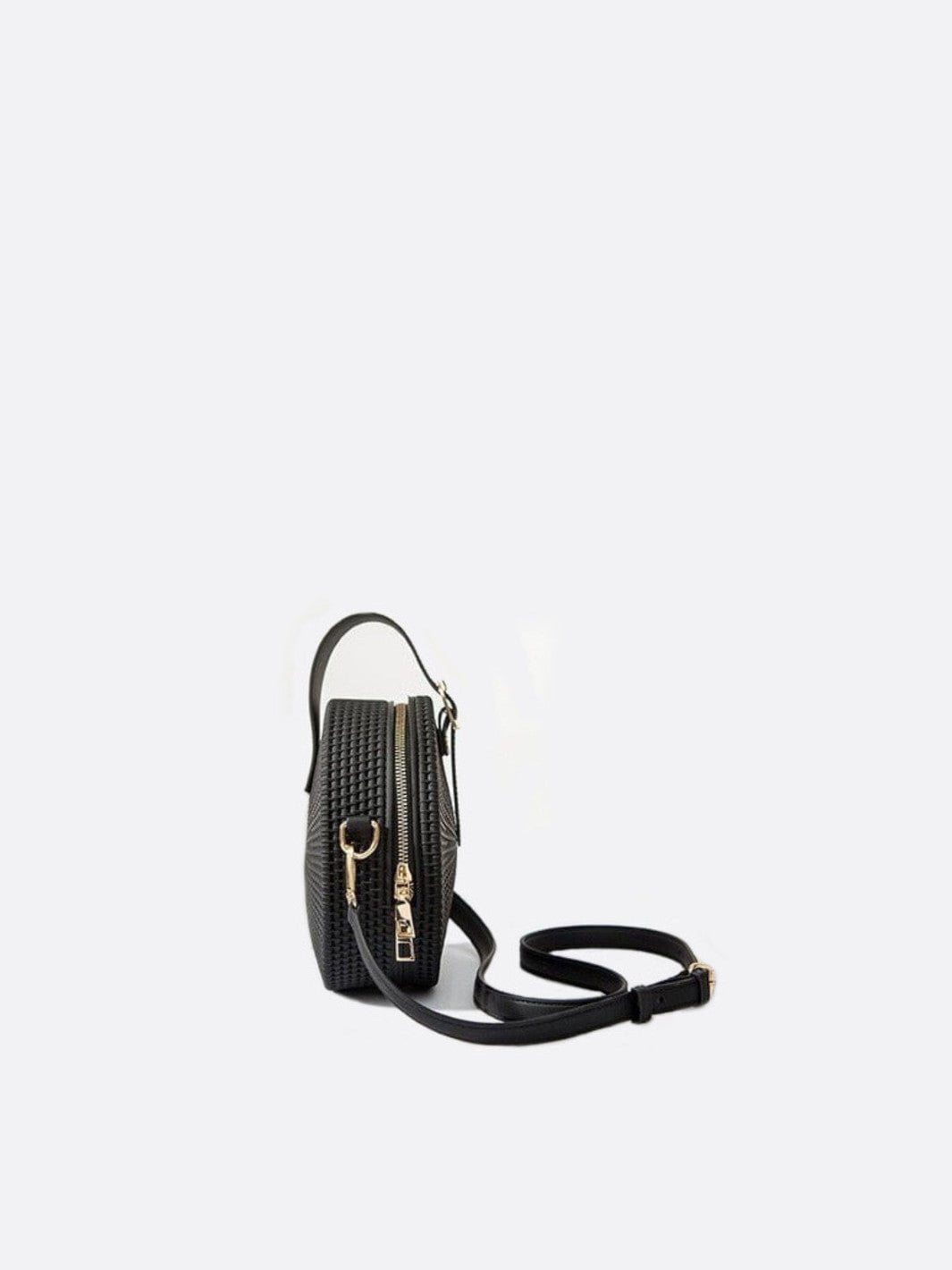 Round leather handbag<br>Amira