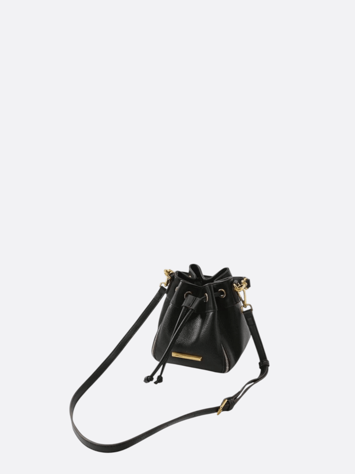Sac seau cuir noir