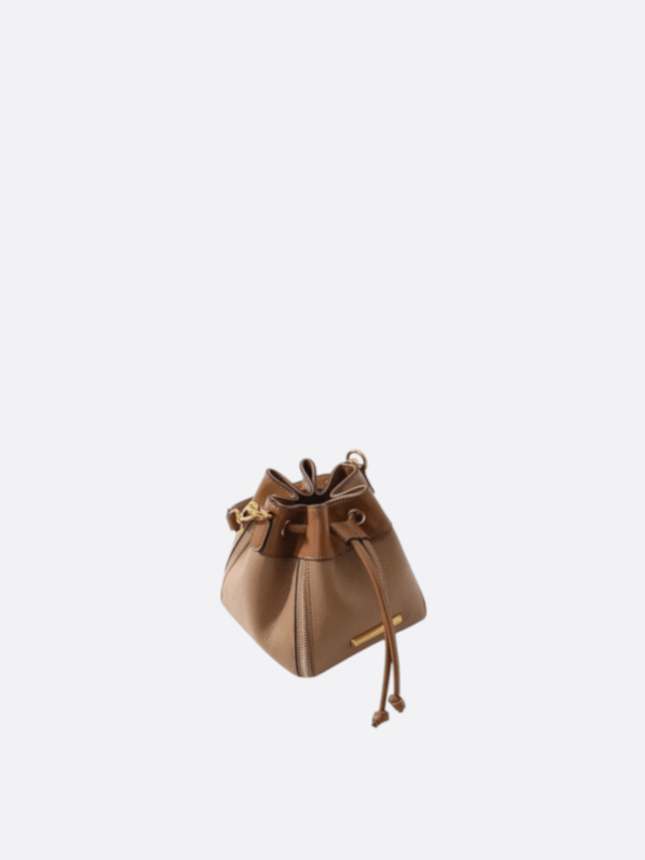 Sac seau cuir marron