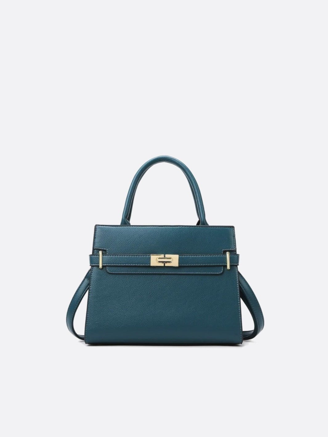 Sac à main trapeze bleu canard