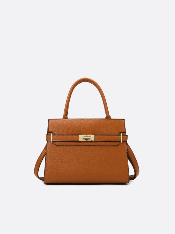 Sac à main trapeze camel