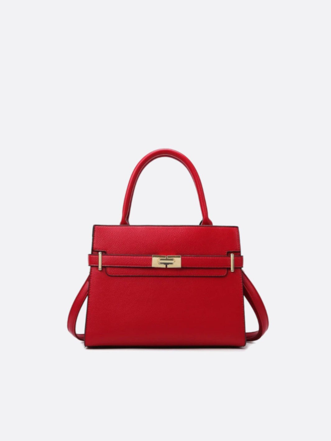 Sac à main trapeze rouge