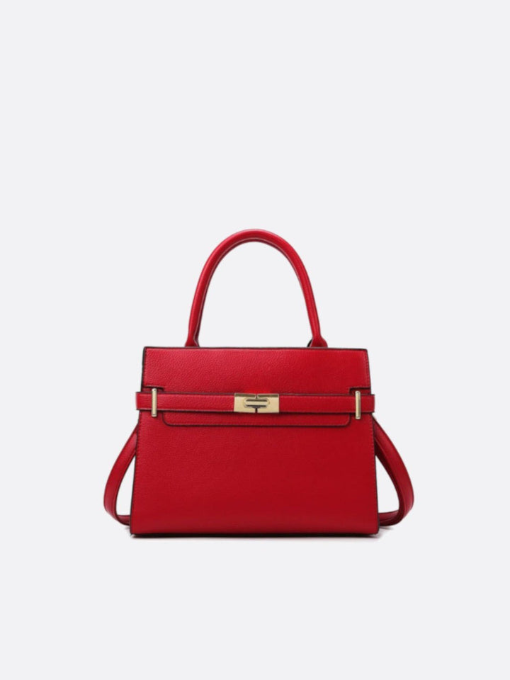Sac à main trapeze rouge