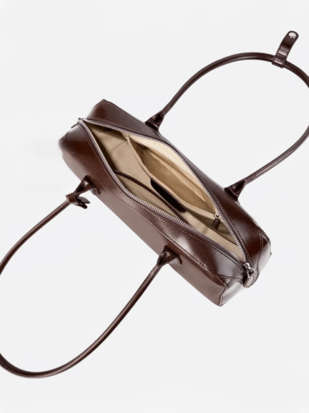 Leather baguette bag<br> Sésame