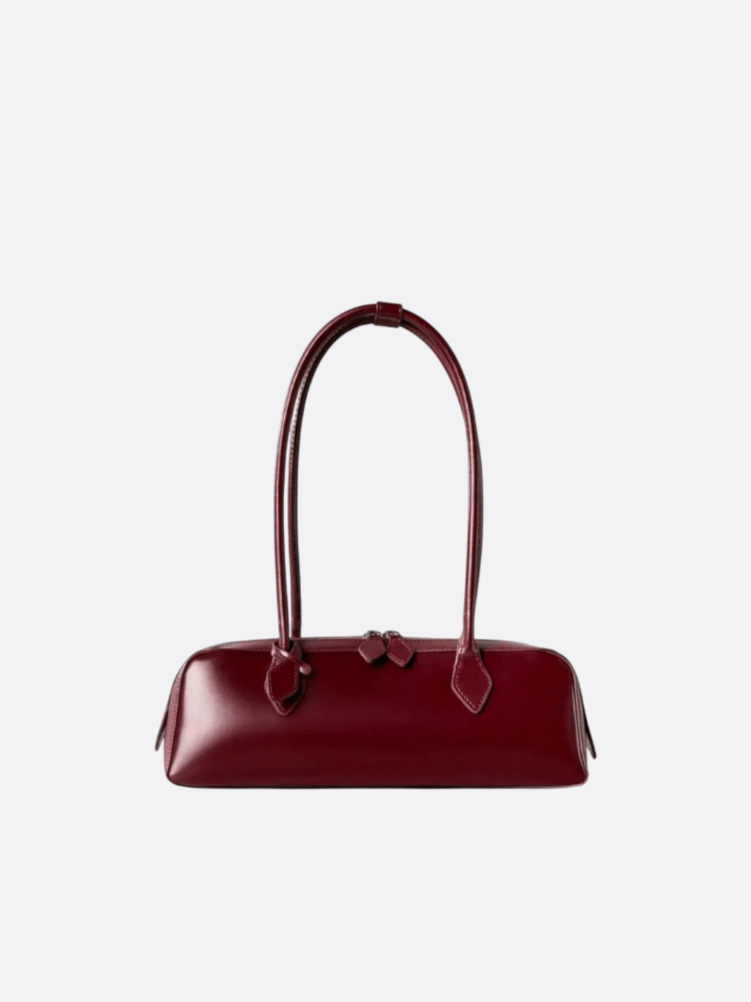 sac baguette cuir bordeaux