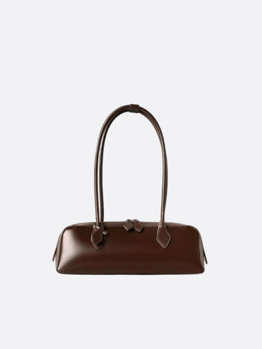 sac baguette cuir marron
