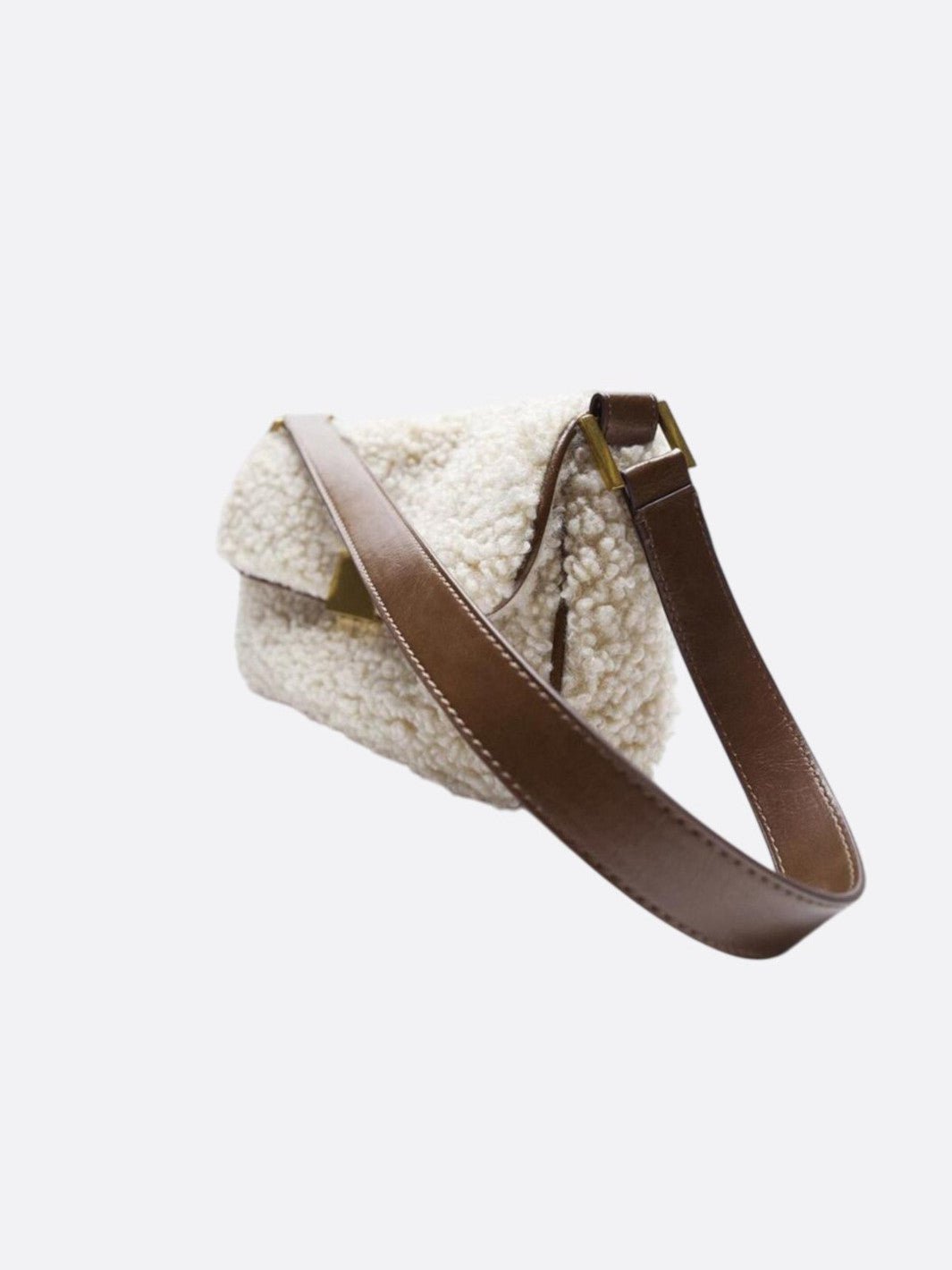 Plush baguette bag