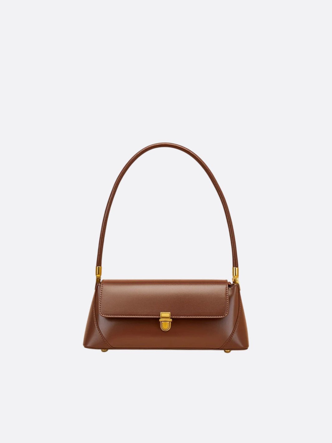 sac baguette cuir marron